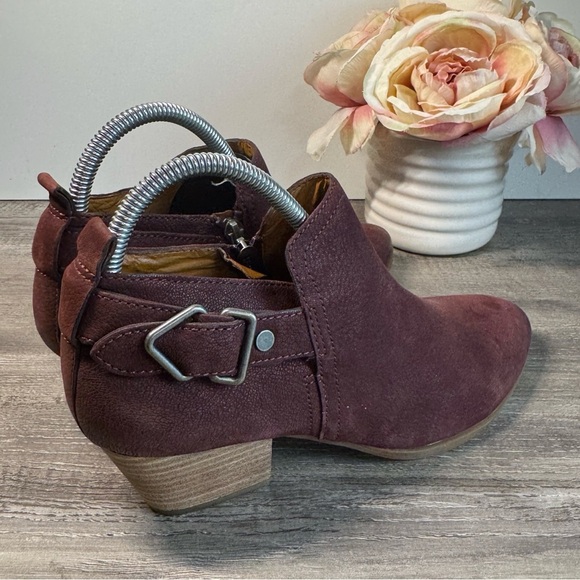 SARTO By Franco Sarto Garfield Western Burgundy Ankle Boots size 8 - Picture 3 of 9